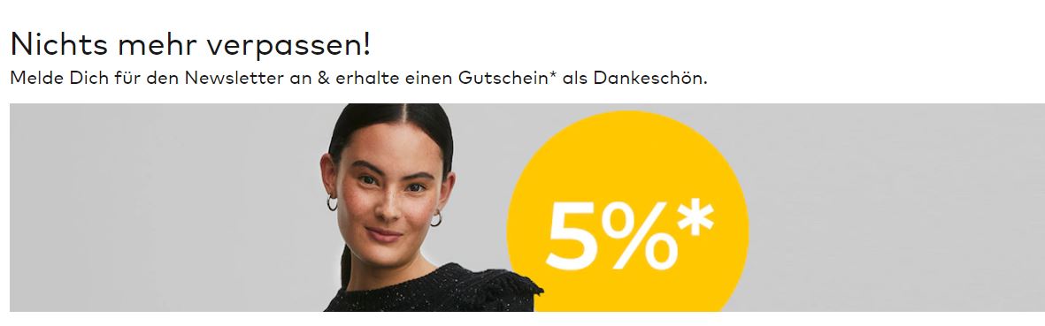 Erhalten Sie den 5% ABOUT YOU Gutscheincode im Newsletter